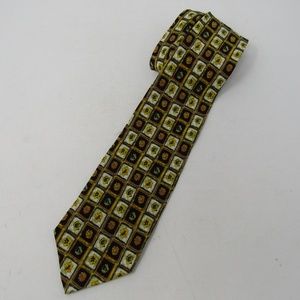 Marja Kurki Tie 100% Silk Black Gold Dress up